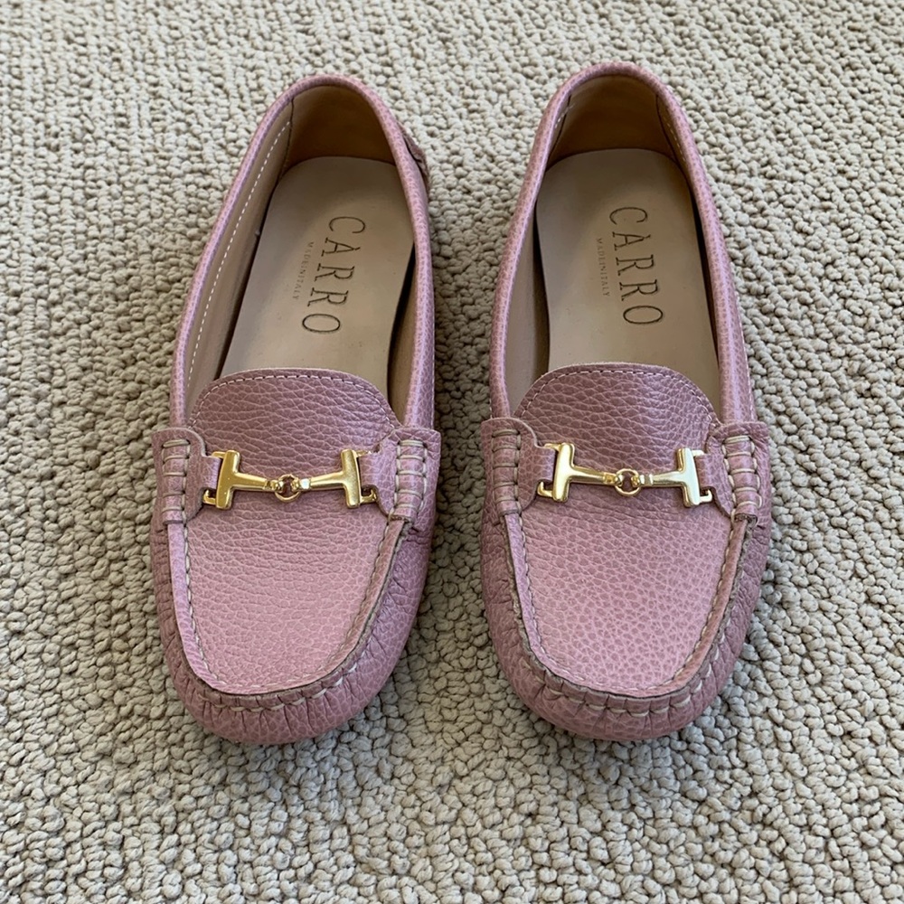 Carro pink driving shoes. Size 39. Made in Italy